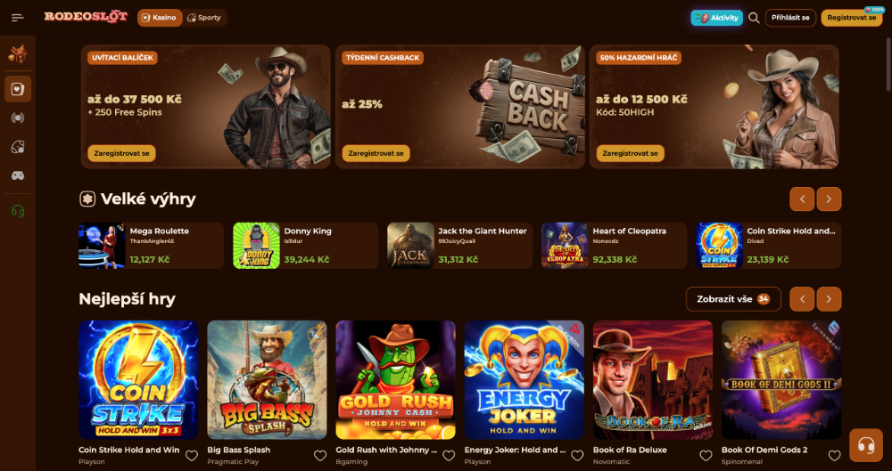 Rodeoslot casino úvodní