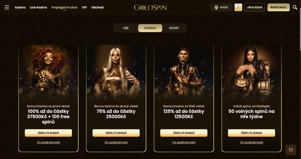 GoldSpin bonusy [listopad 2025] úvodní