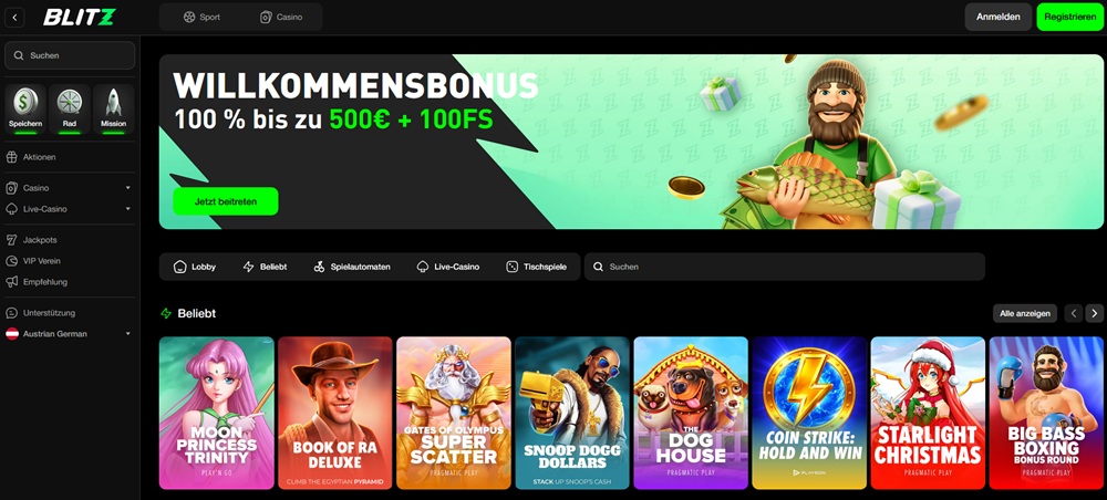 Blitz bet casino úvod de