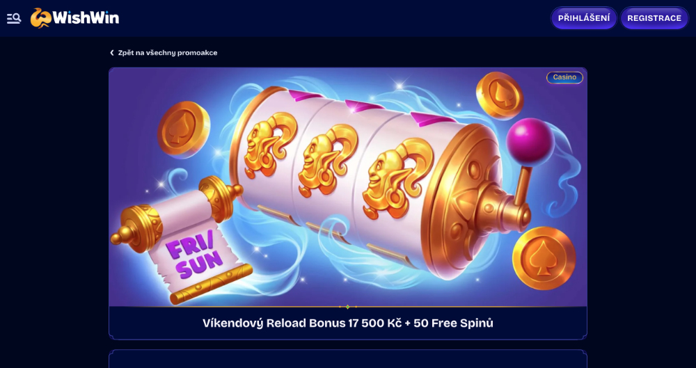 Listopadové free spiny v casinu WishWin