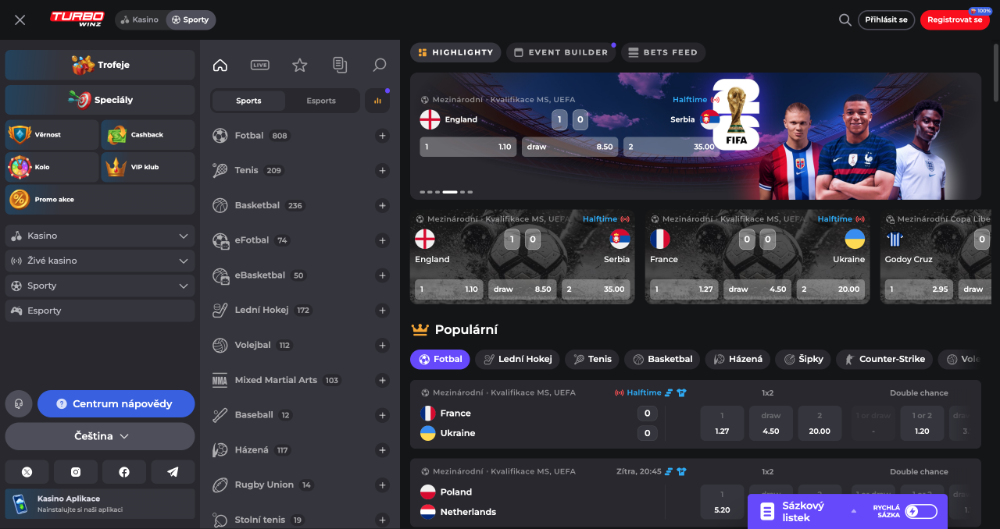 Sázková kancelář Turbowinz