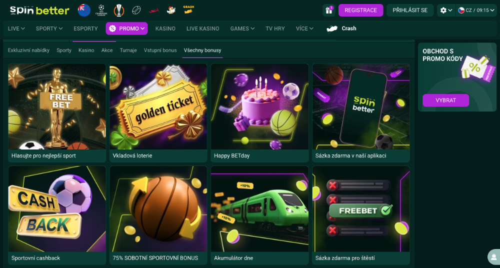 Lze získat v casinu SpinBetter no deposit bonus? úvodní