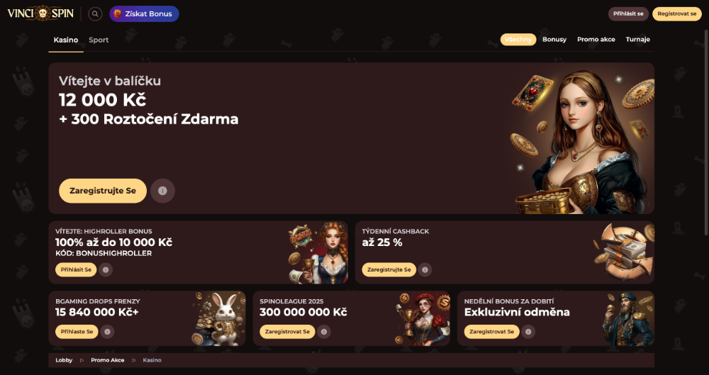 Vinci Spin bonusy [listopad 2025]
