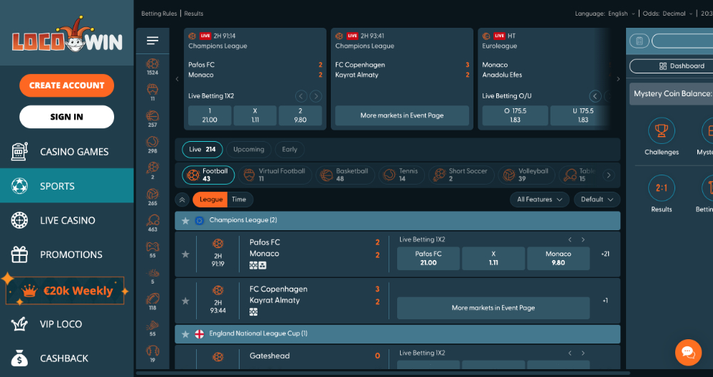 Sázková kancelář Locowin úvodní