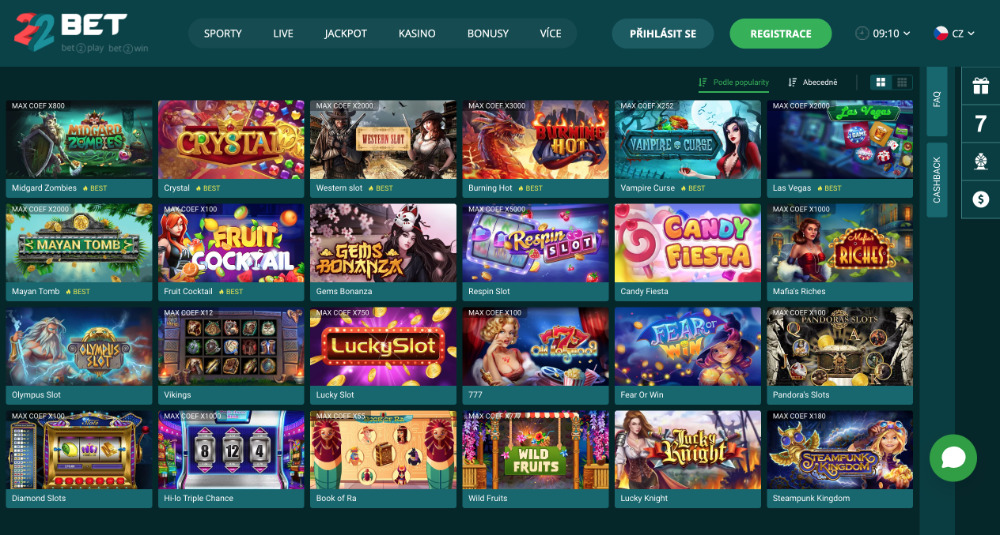 22BET automaty s vánoční tematikou