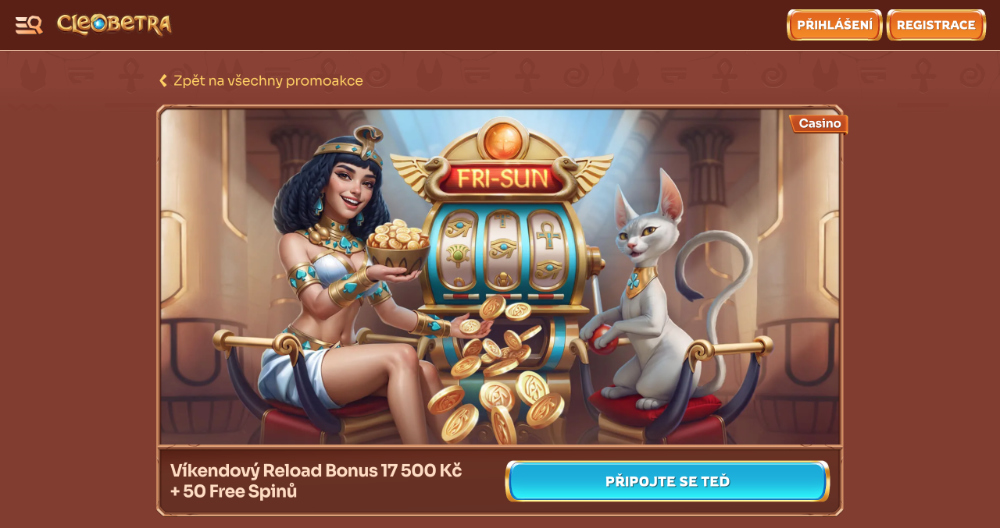 Listopadové free spiny v casinu Cleobetra