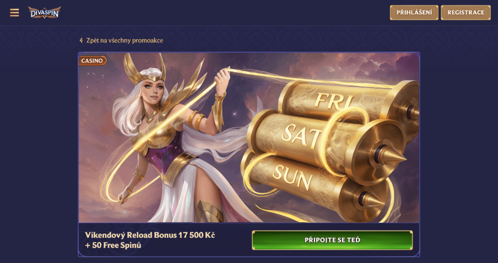 Listopadové free spiny v casinu DivaSpin