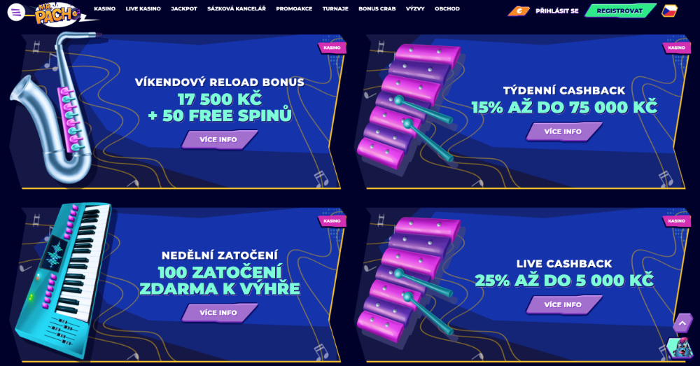 Listopadové free spiny v casinu MrPacho