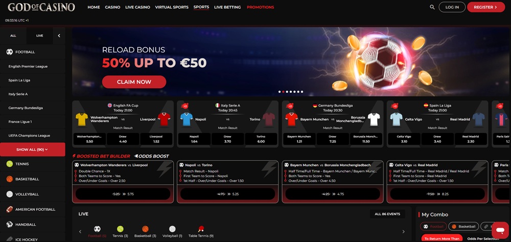 God of Casino sázková kancelář úvod en