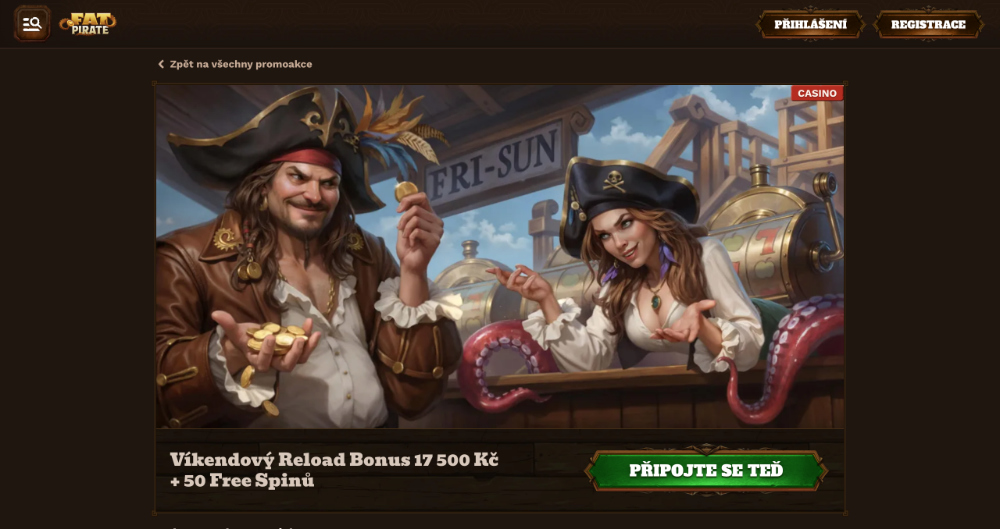 FatPirate free spins [listopad 2025] úvodní