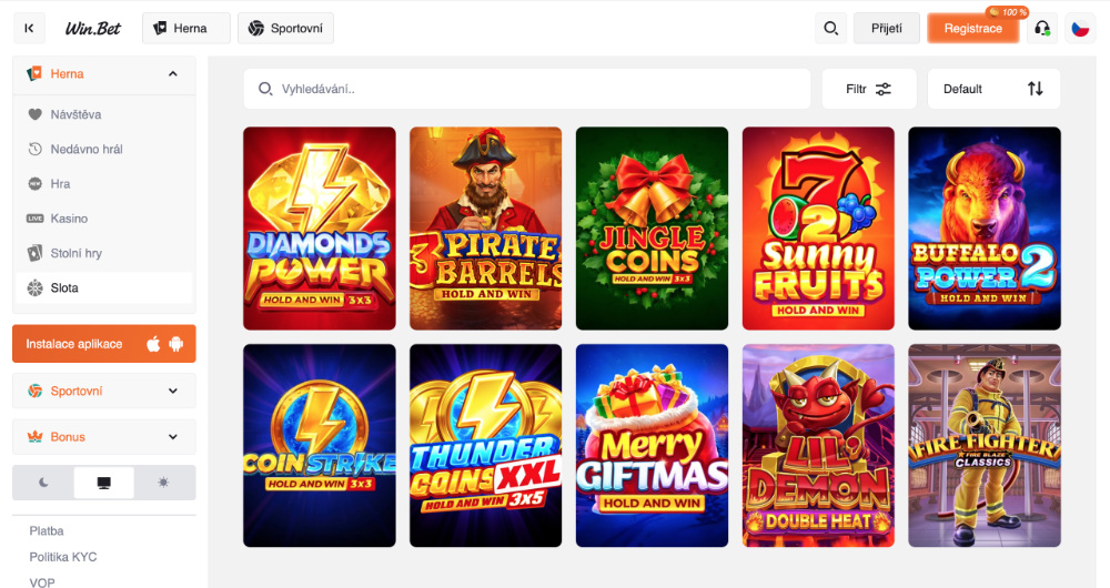 Win.Bet automaty [Přehled TOP automatů]