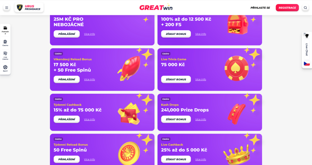 GreatWin bonusy [listopad 2025]