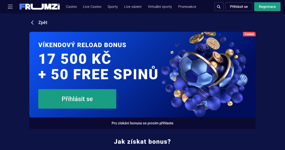 Listopadové free spiny v casinu Frumzi