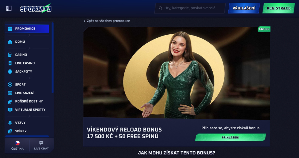 Sportaza free spins [listopad 2025] úvodní