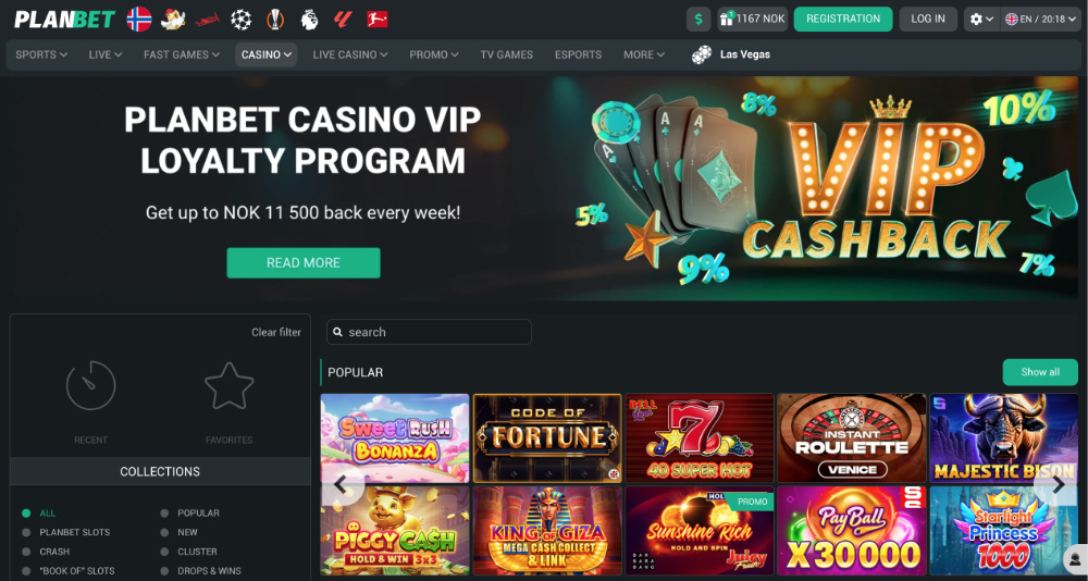 Planbet casino úvodní