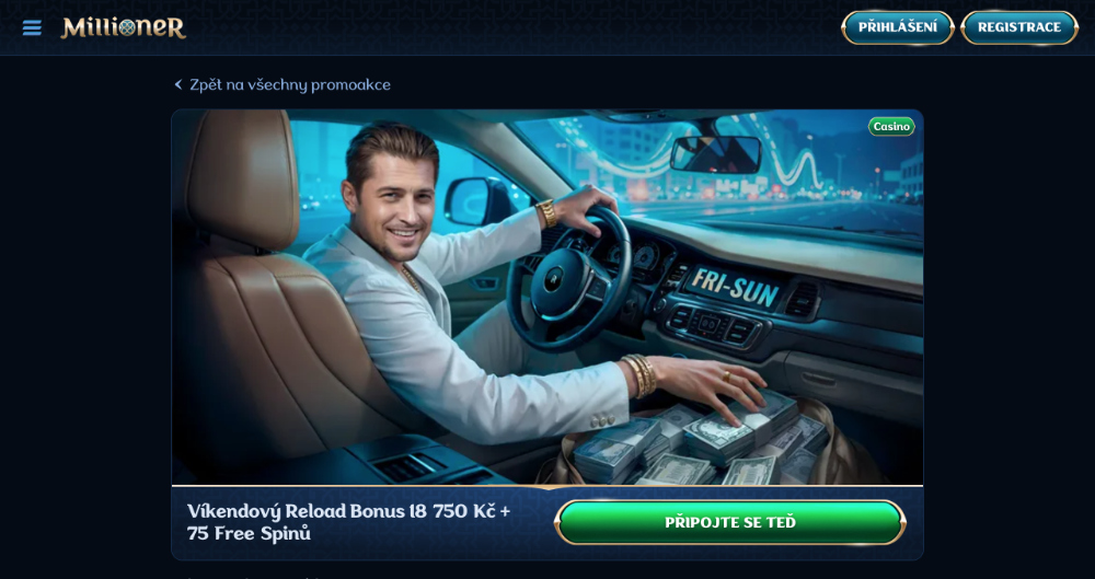 Listopadové free spiny v casinu Millioner