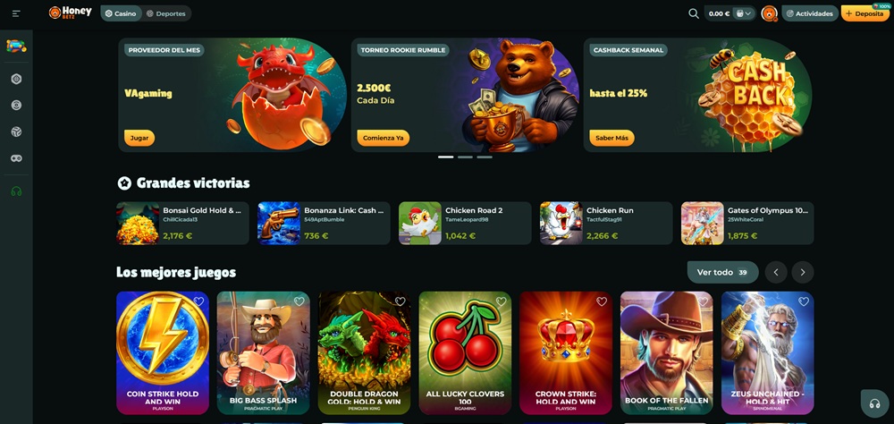 Honeybetz casino úvod es