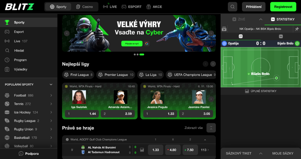 Sázková kancelář Blitz-fun