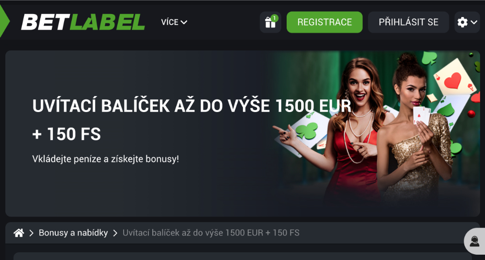 BetLabel free spins [listopad 2025] úvodní