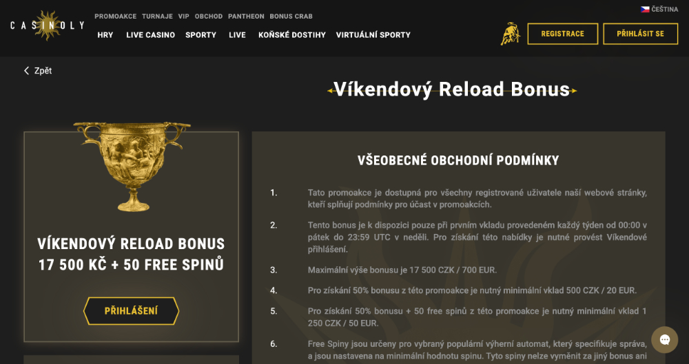 Listopadové free spiny v casinu Casinoly