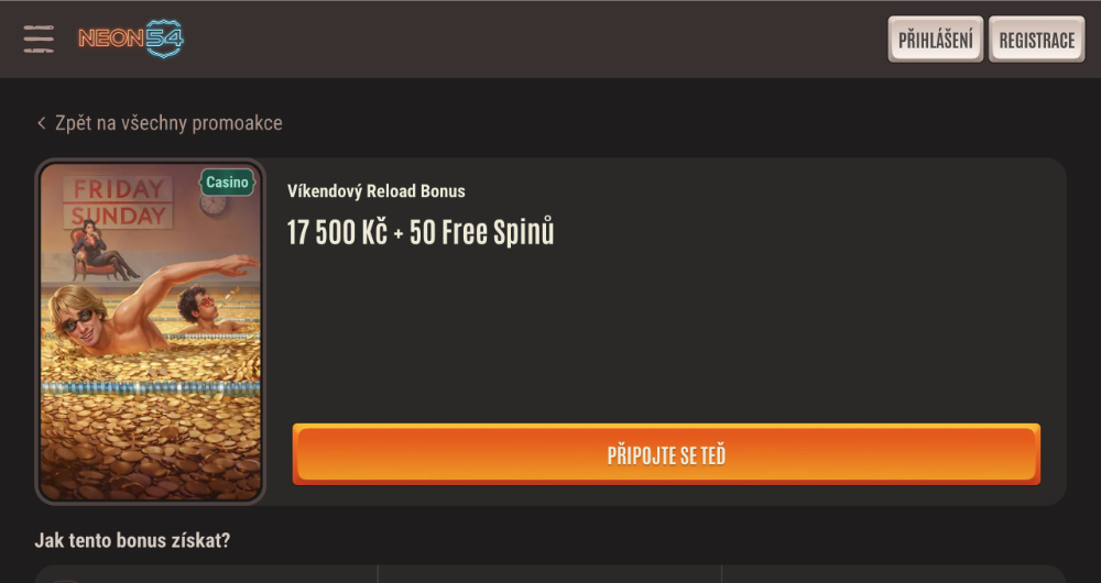 Neon54 free spins [listopad 2025] úvodní