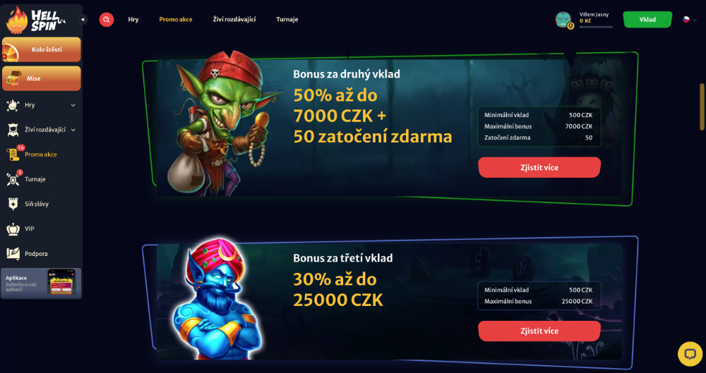 Hell Spin bonusy [prosinec 2025] úvodní