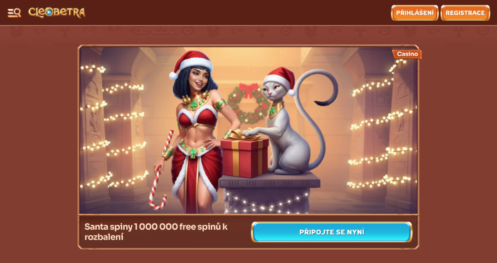 Prosincové free spiny v casinu Cleobetra