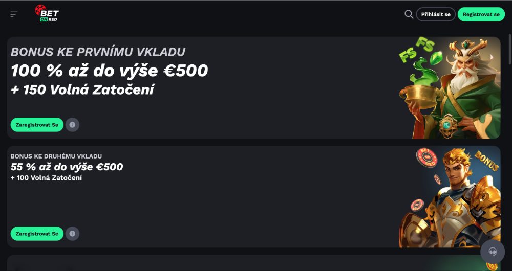 Prosincové free spiny v casinu BetOnRed