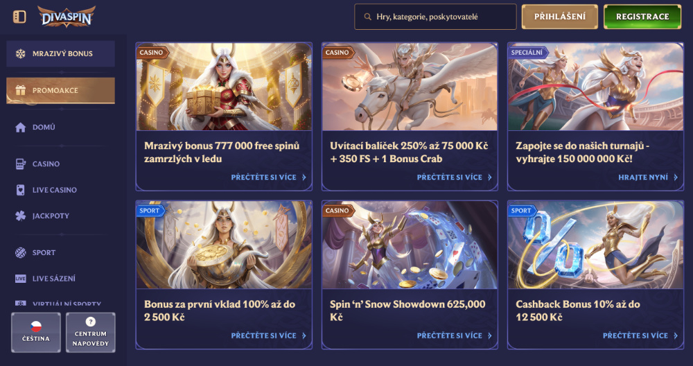 DivaSpin bonusy [prosinec 2025]