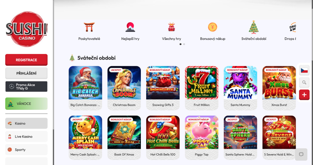 Užijte si Vánoce v Sushi Casino