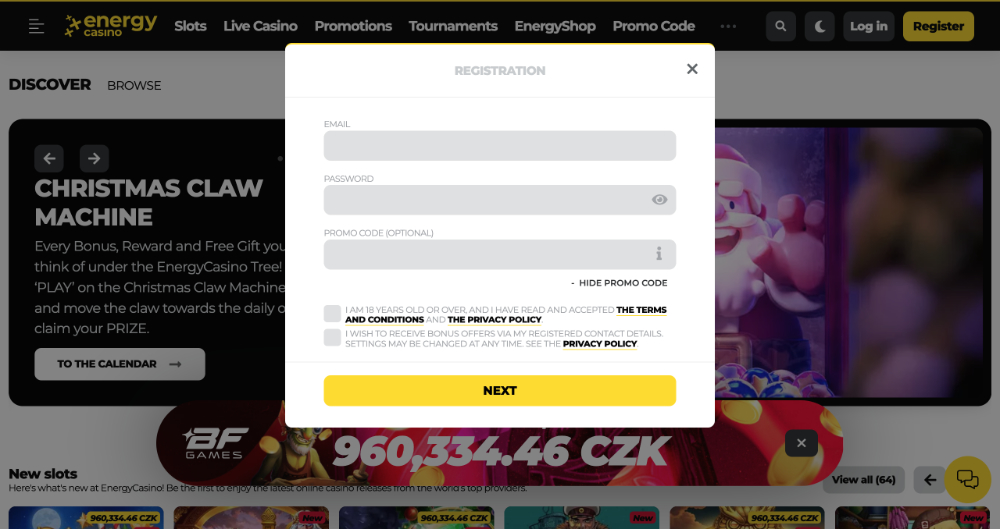 Promo-Code im Energy Casino