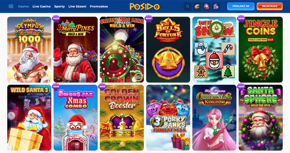 Užijte si Vánoce v casinu Posido