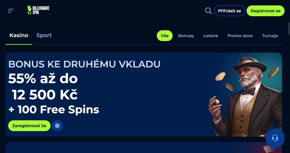 Billionairespin free spins [prosinec 2025] úvodní