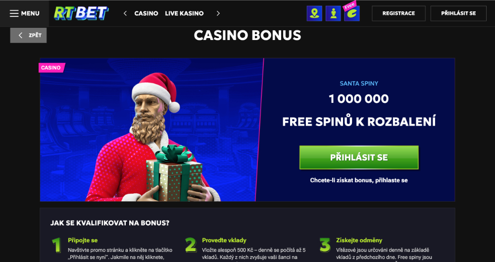 RTbet free spins [prosinec 2025] úvodní