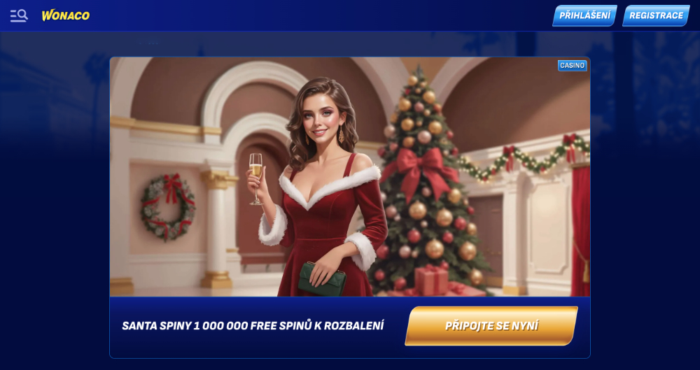 Prosincové free spiny v casinu Wonaco