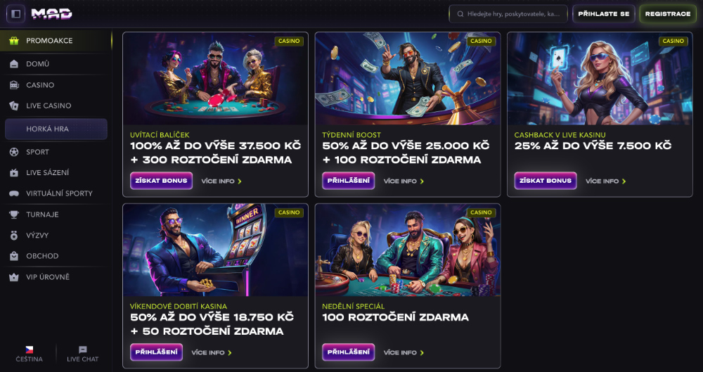 MadCasino bonusy
