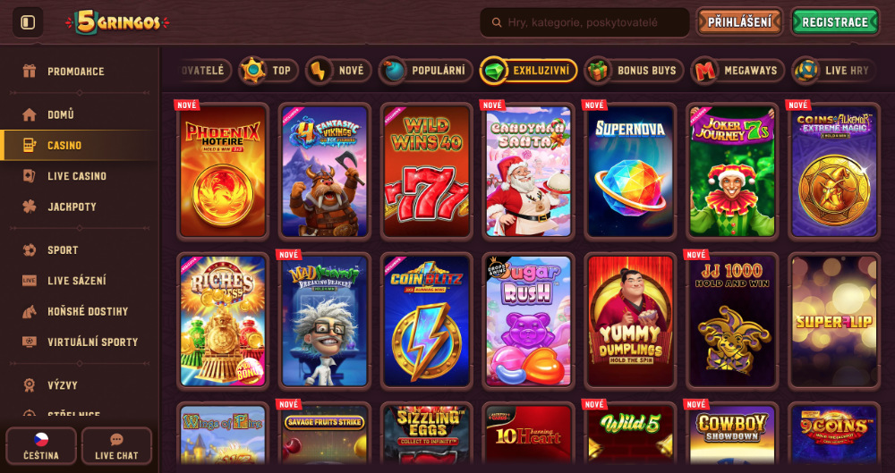 Užijte si Vánoce v casinu 5Gringos bonusy, turnaje, adventní kalendář, tematické hry apod. úvodní