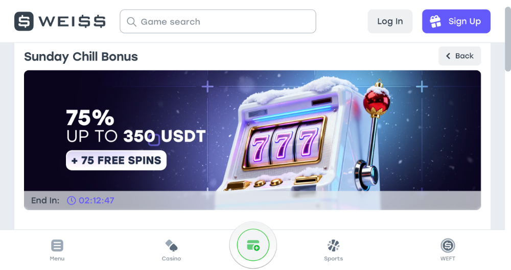 Weiss free spins
