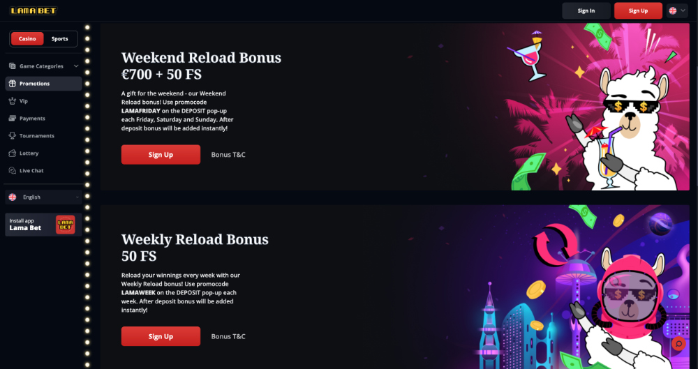Lamabet free spins [prosinec 2025] úvodní