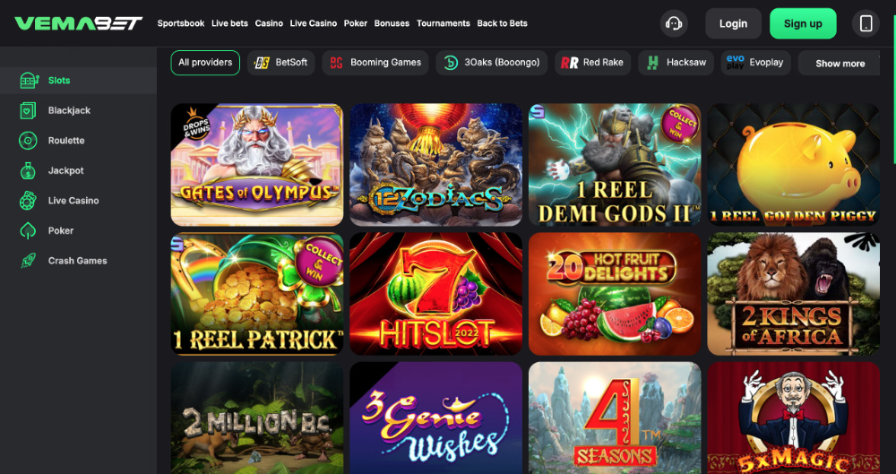 Vemabet automaty [Přehled TOP automatů] úvodní