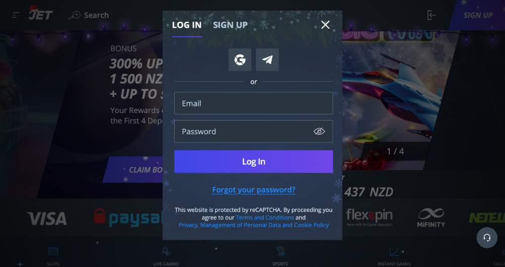JET Casino login [Návod na přihlášení] úvod