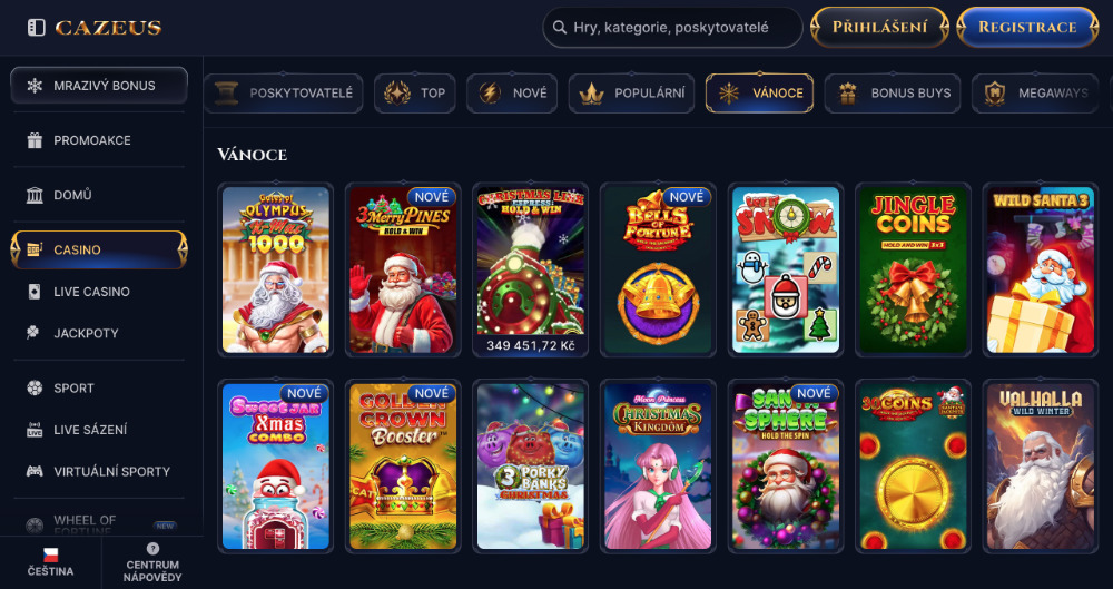 Vánoce v casinu Cazeus