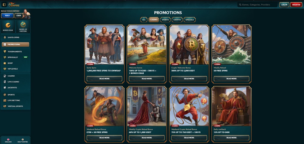 My Empire Casino No Deposit Bonus