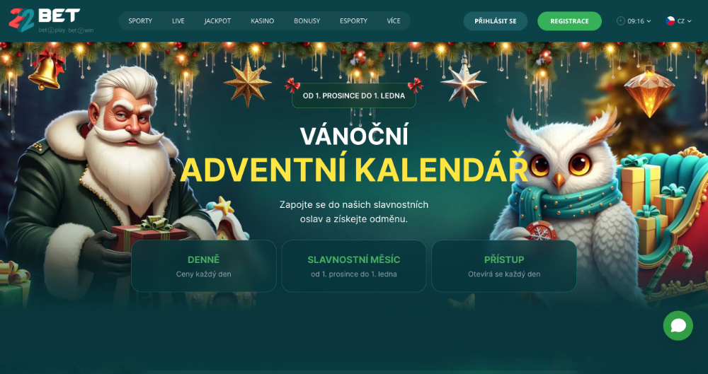 22BET free spins [prosinec 2025] úvodní