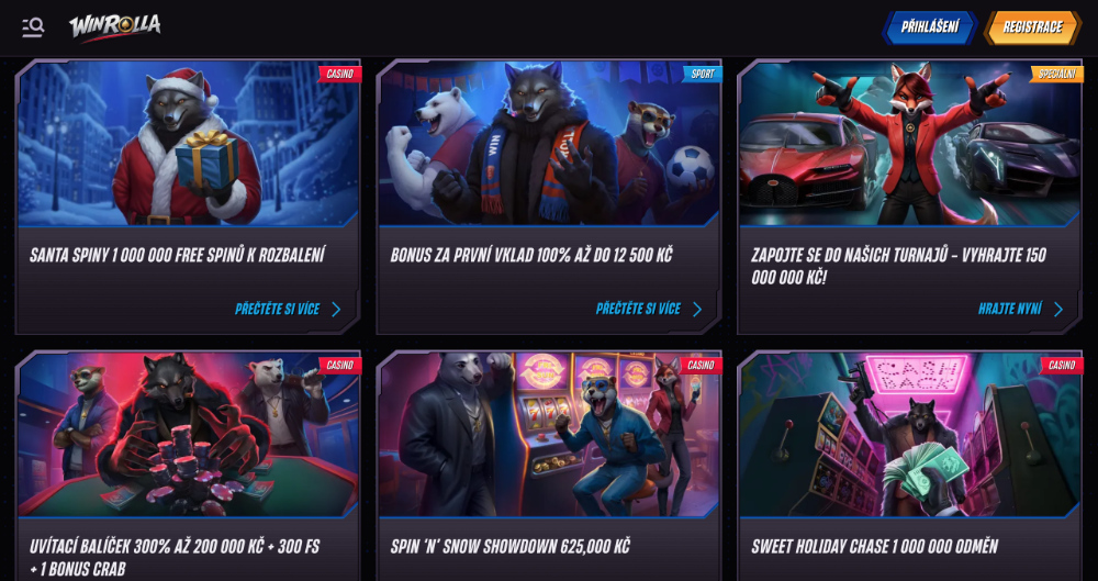 Prosincové bonusy v casinu Win Rolla