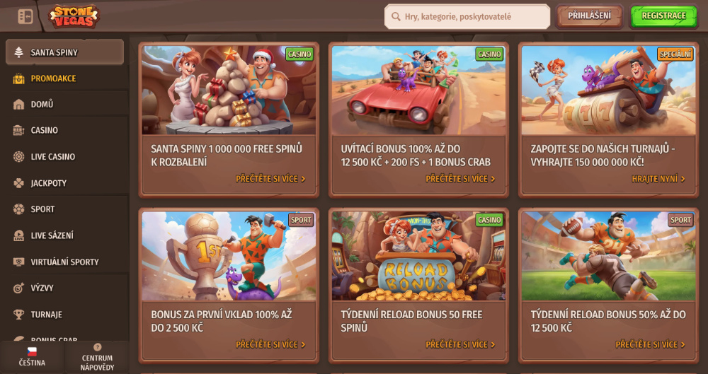 Prosincové bonusy v casinu Stone Vegas