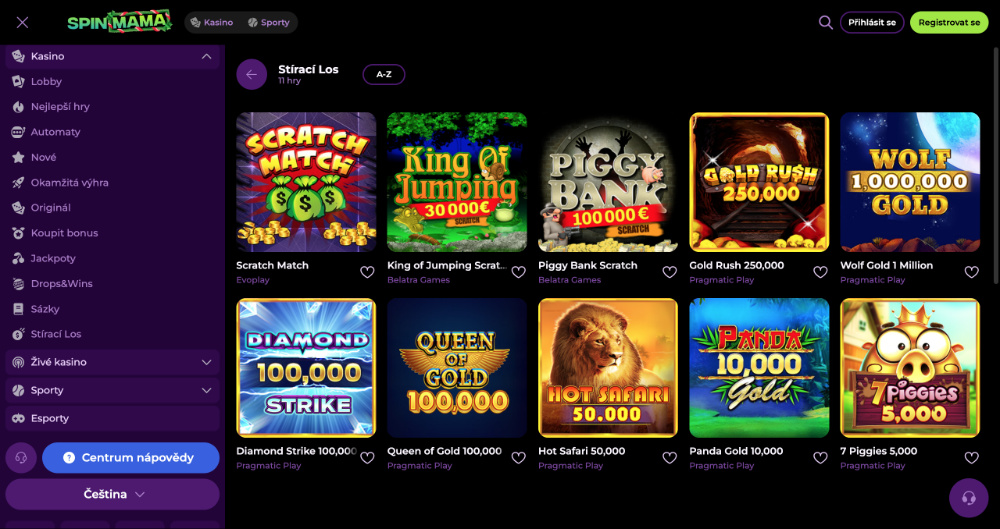 Rádi zkoušíte nové věci? Zkuste štěstí s výherními losy v casinu Spinmama logo úvod