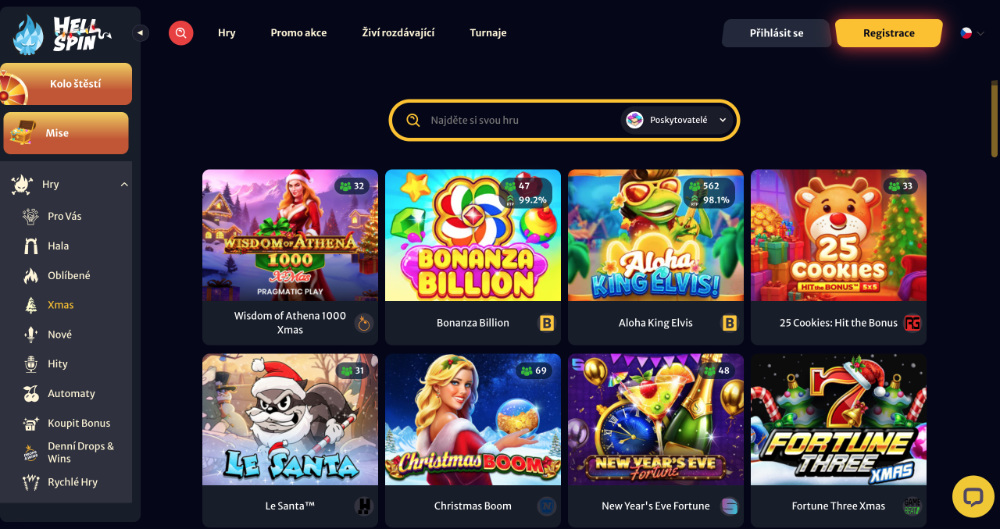 Užijte si Vánoce v casinu Hell Spin