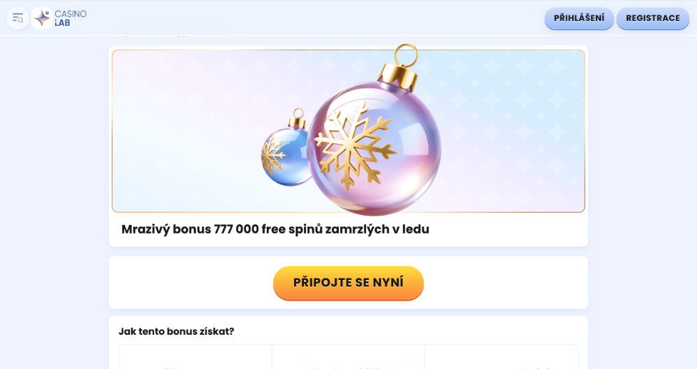 Free spiny v casinu CasinoLab v prosinci 2025