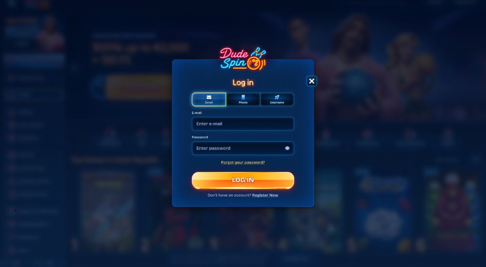 DudeSpin Login